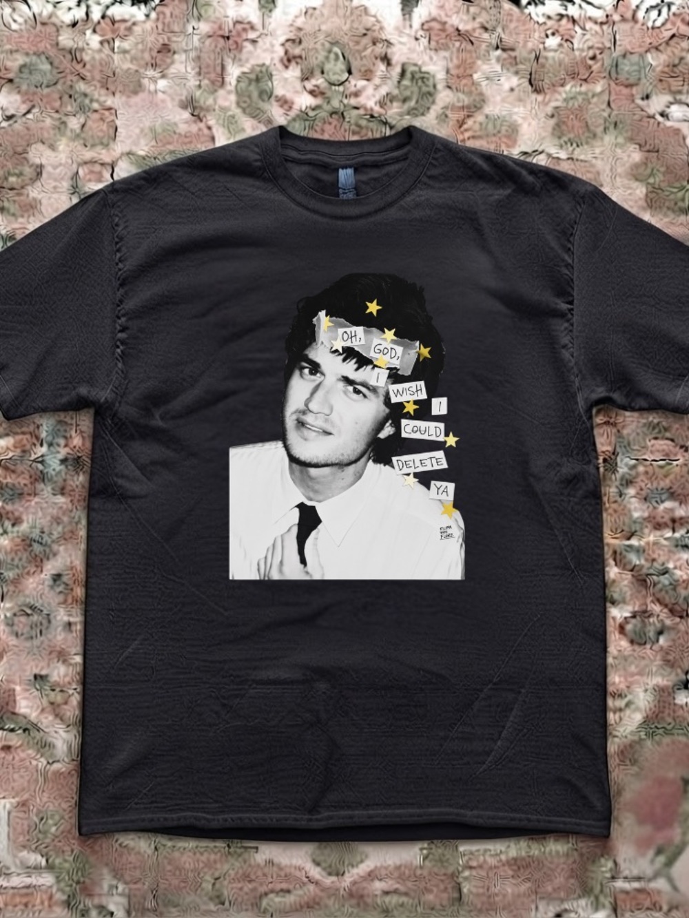 Joe Keery Oh God I Wish I Could Delete Ya Stars Vintage Black T-Shirt